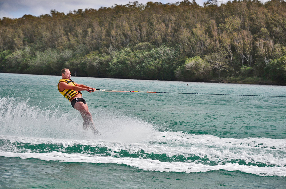 Mono Skiing In Mauritius With A Solar Eclipse