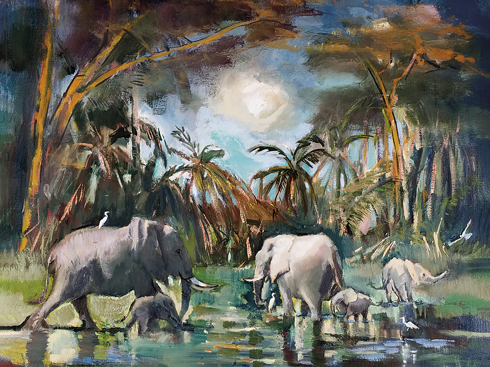 Elephants and Fever Trees