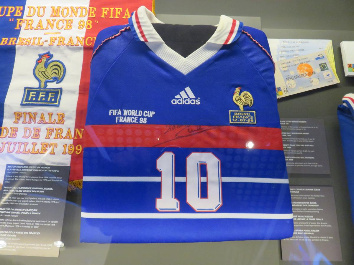 Zidane's signed shirt from the 1998 World Cup final 