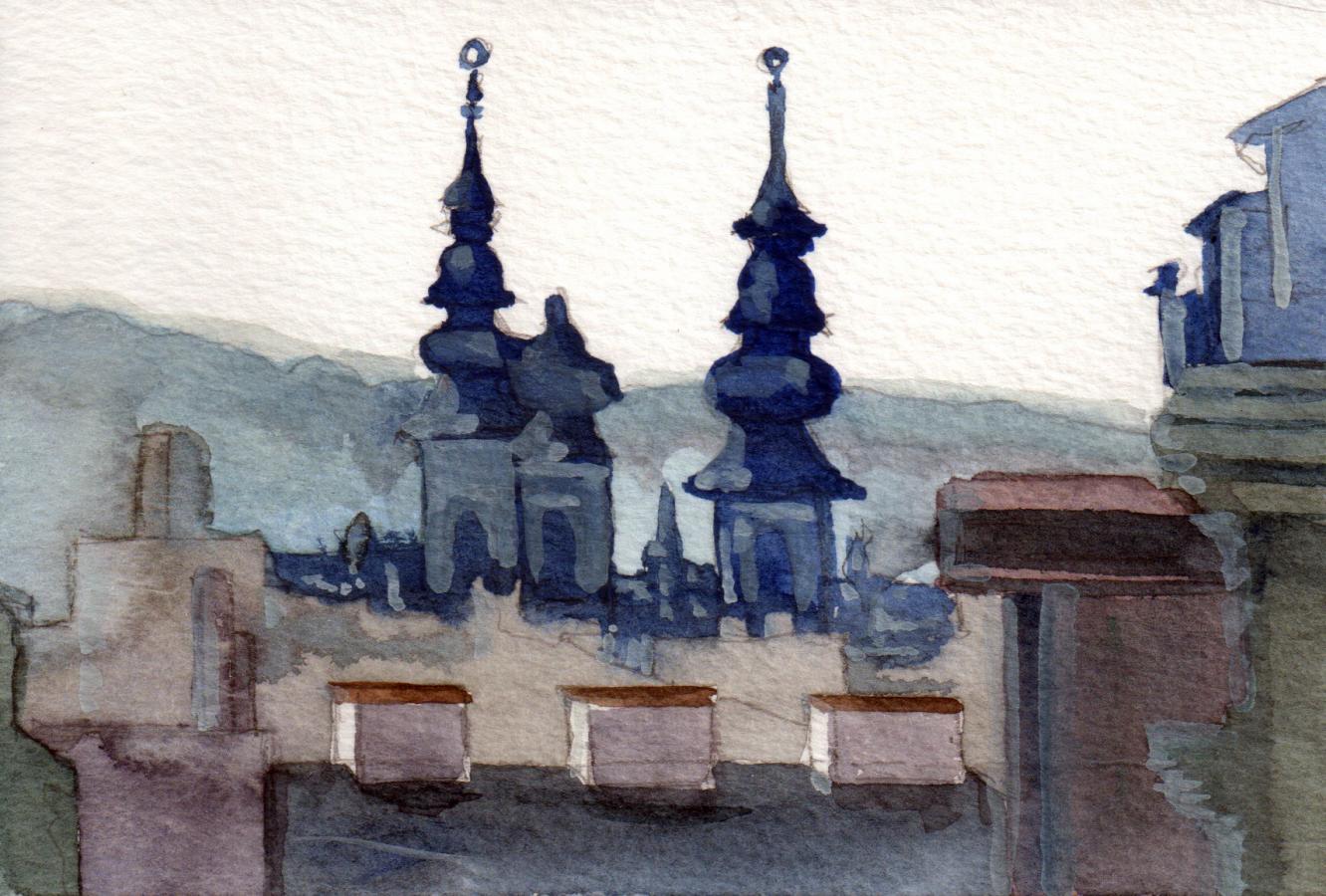 Vienna, watercolour, 10 x 15 cm