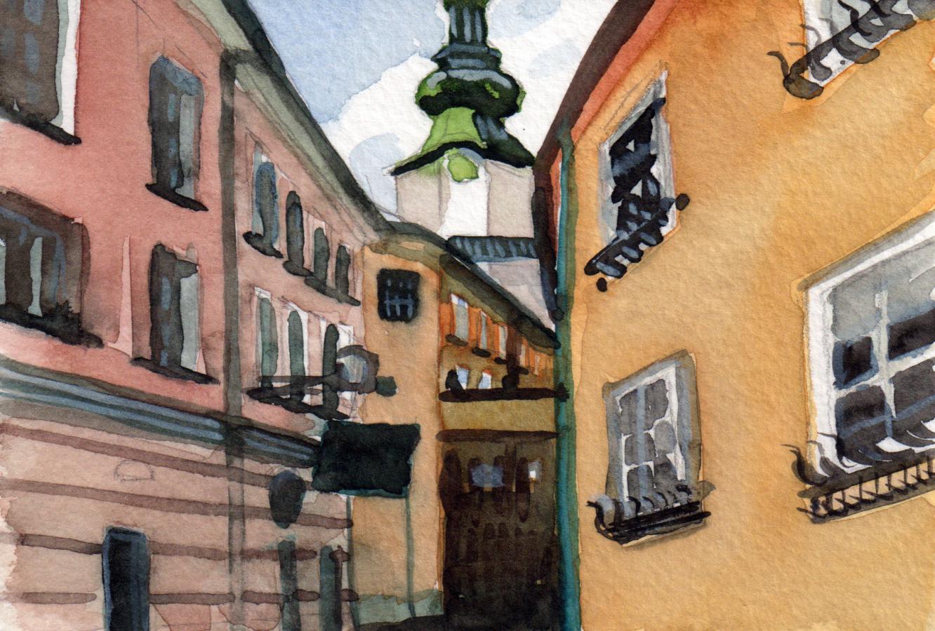 Bratislava, watercolour, 10 x 15 cm