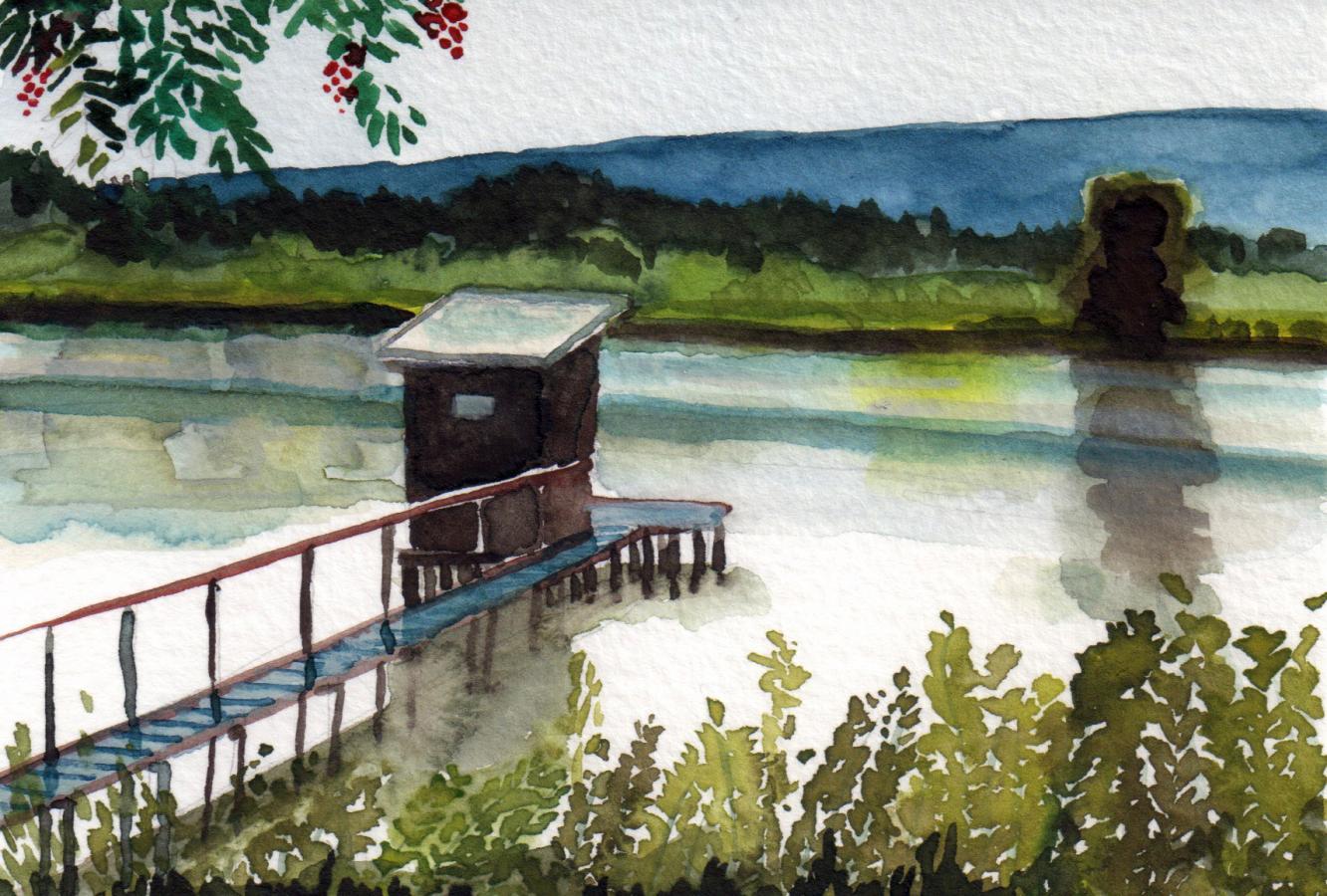 Tatabanya, watercolour, 10 x 15 cm 