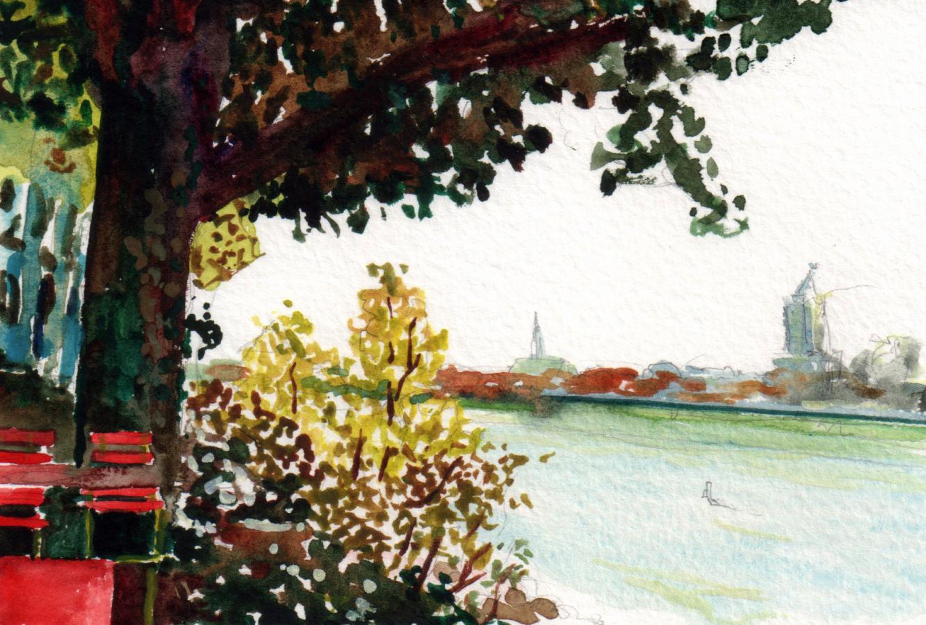 Leutesdorf, watercolour, 10 x 15 cm 