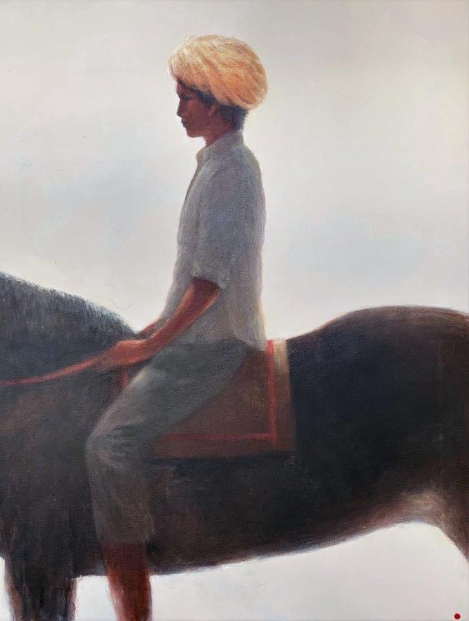 Boy on Horse, Acrylic on canvas