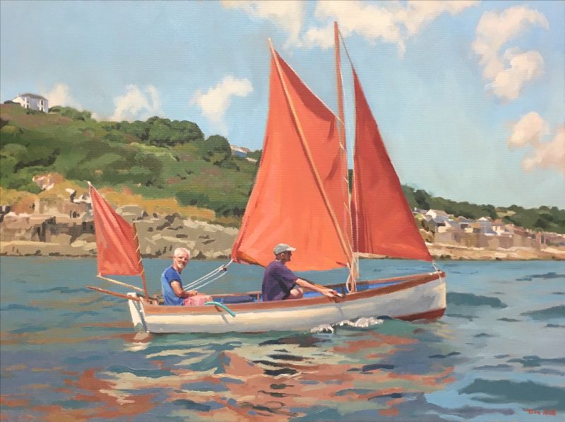 Tim Hall RSMA Figures & Red Sails, Mousehole