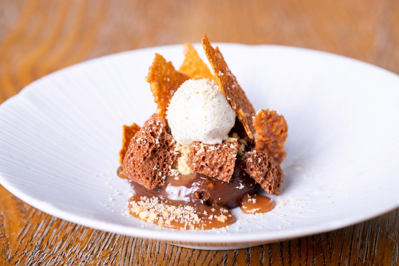 Chocolate, peanut and caramel
