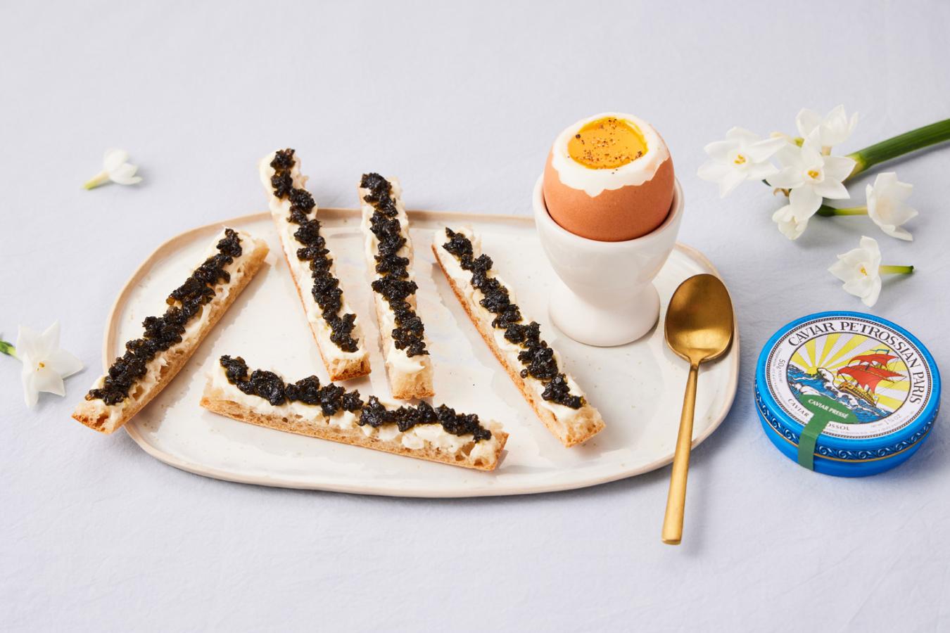 Caviar with Hard Boiled Eggs