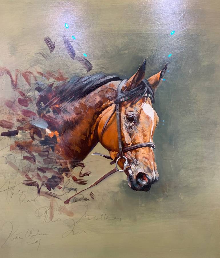 After the Race, Oil on Panel, Katie O'Sullivan
