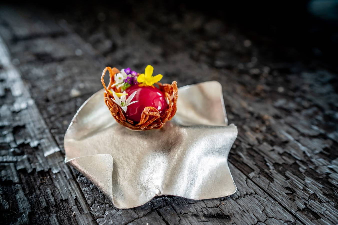 Raspberry and liver parfait