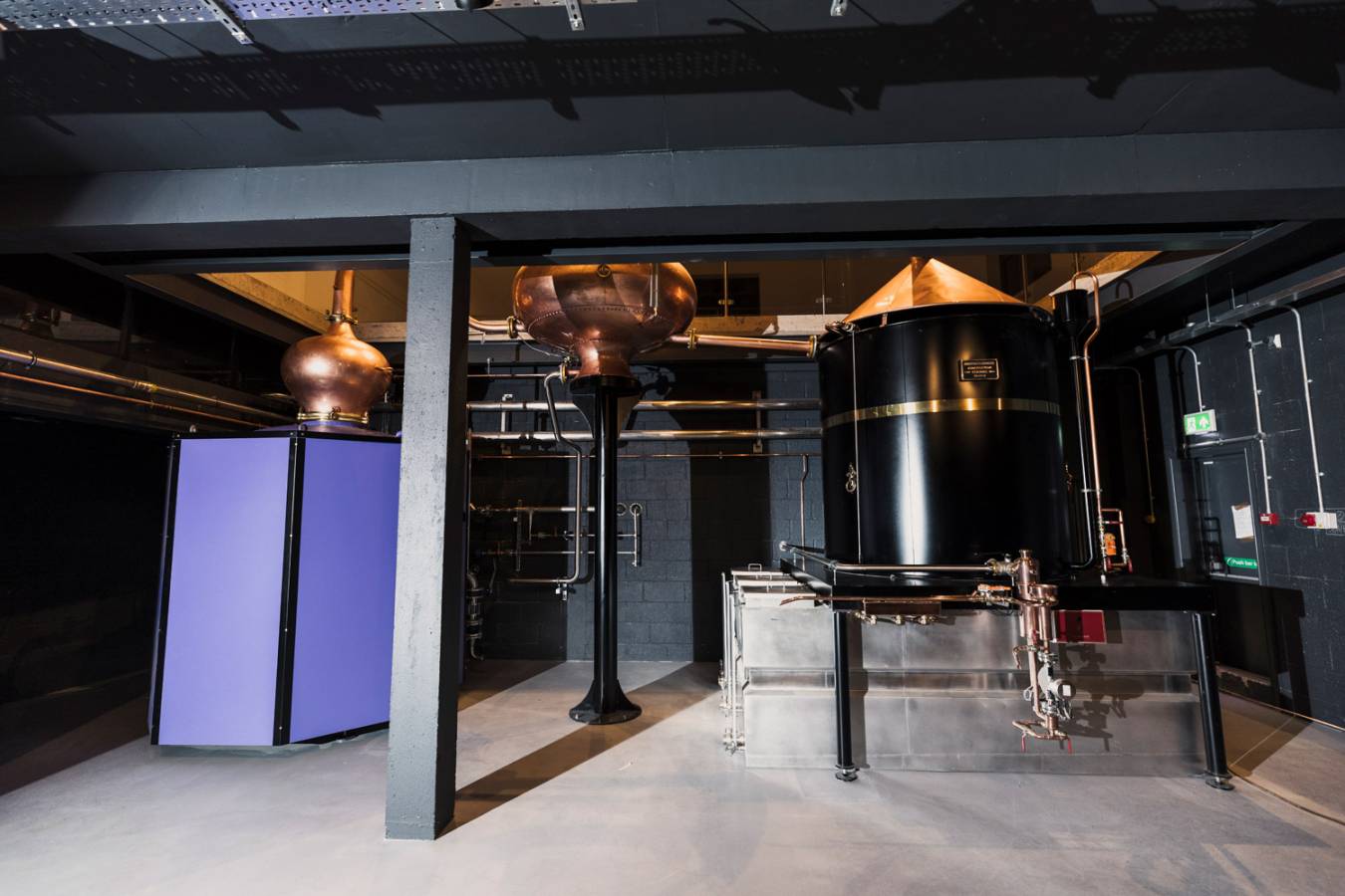 The stills in the Burnt Faith distillery