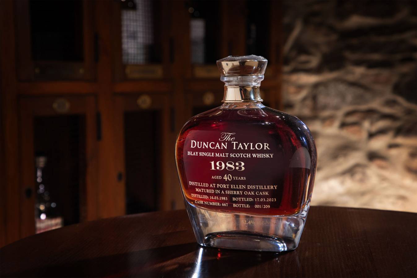 Each bottle is individually numbered