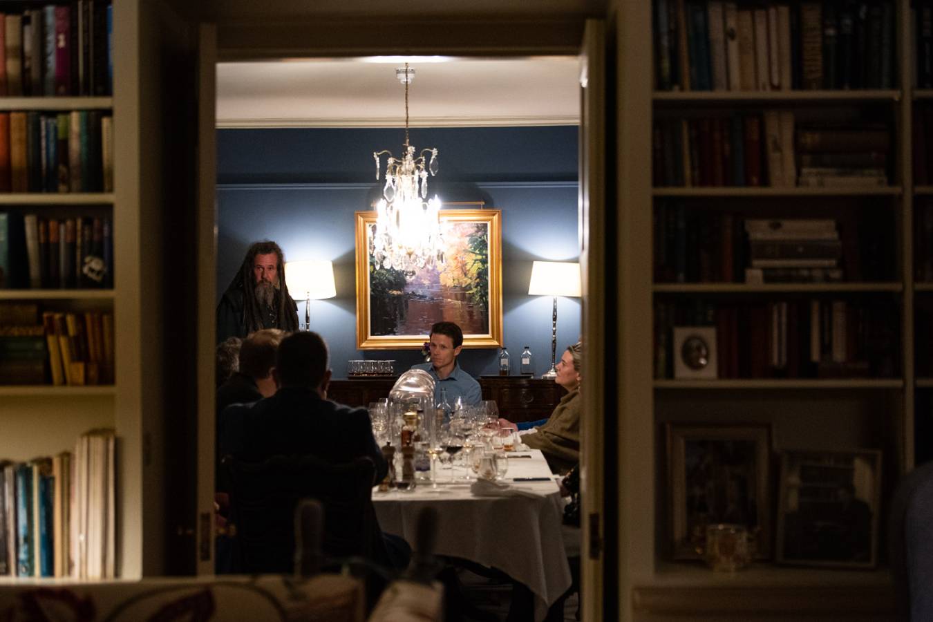 Andy talking to us about the whisky at dinner