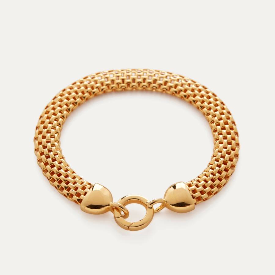 Monica Vinader Heirloom Woven Wide Chain Bracelet