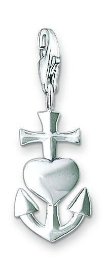 Thomas Sabo Charm Club Sterling Silver Love Hope Faith Charm - Silver