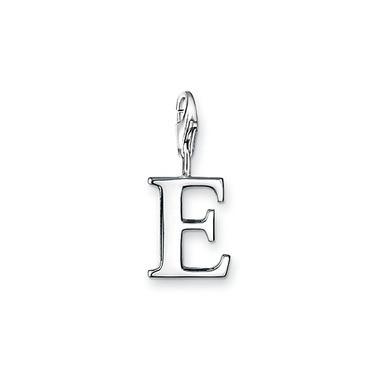 Thomas Sabo Charm Club Sterling Silver Letter E Charm - Silver