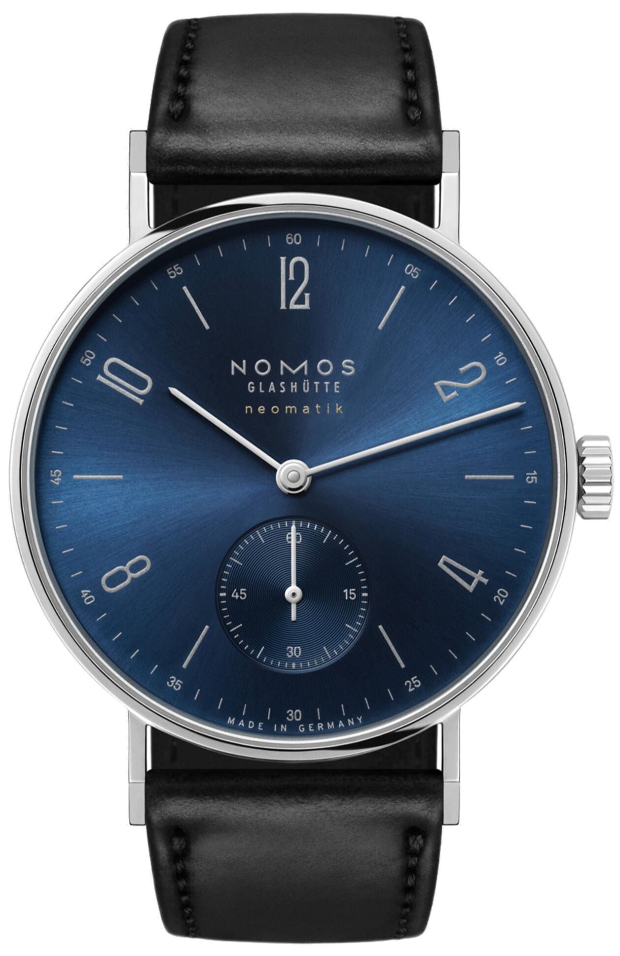 Nomos Glashutte Watch Tangente Neomatik Blue Gold Sapphire Crystal
