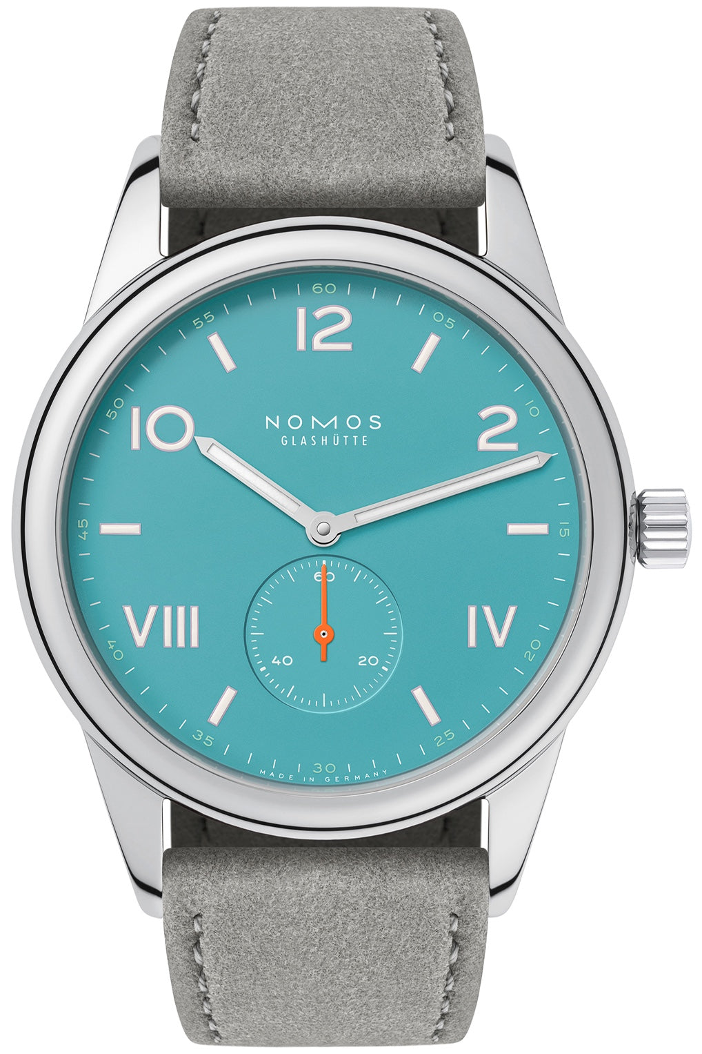 Nomos Glashutte Watch Club Campus 38 Endless Blue Sapphire Crystal