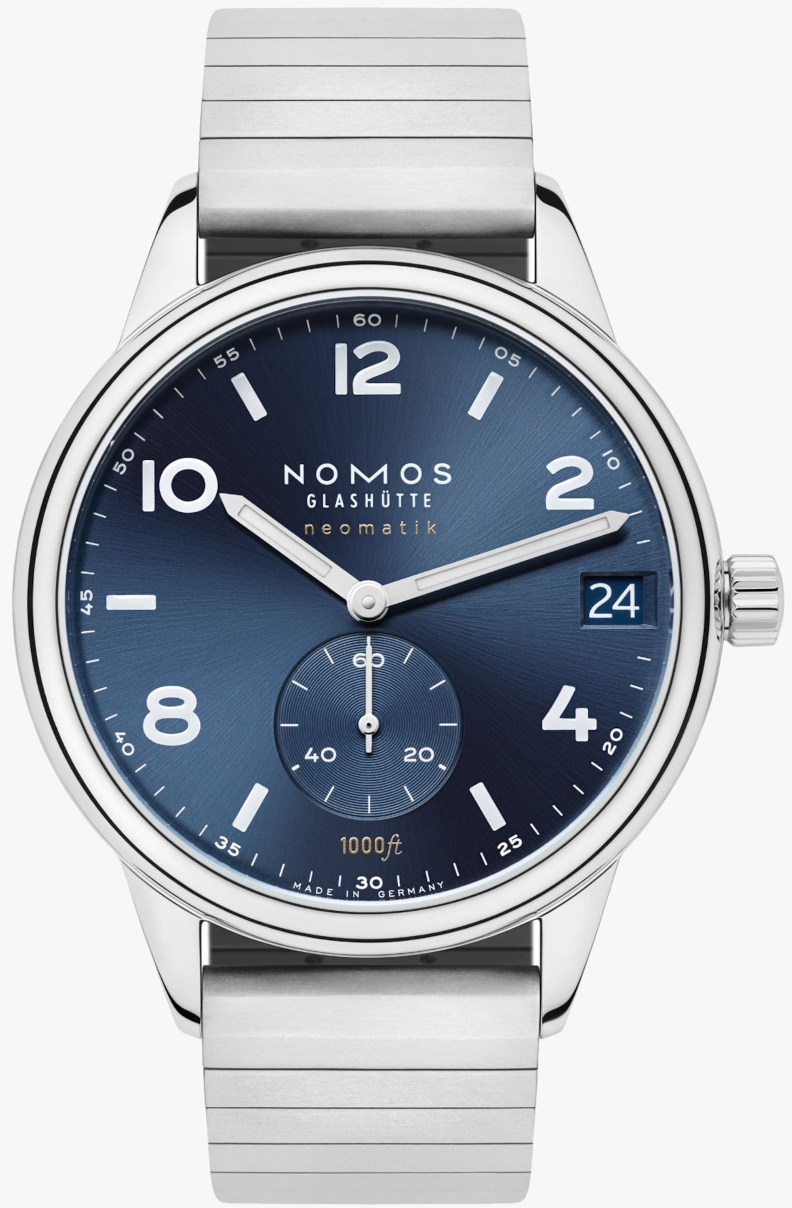 Nomos Glashutte Watch Club Sport Neomatik 42 Date Blue Sport Bracelet