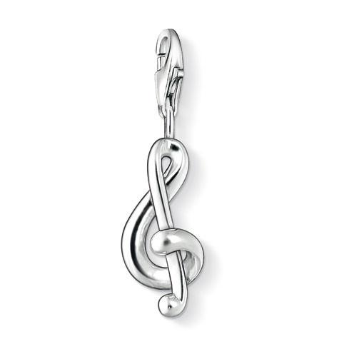 Thomas Sabo Charm Club Sterling Silver Treble Clef Charm - Silver