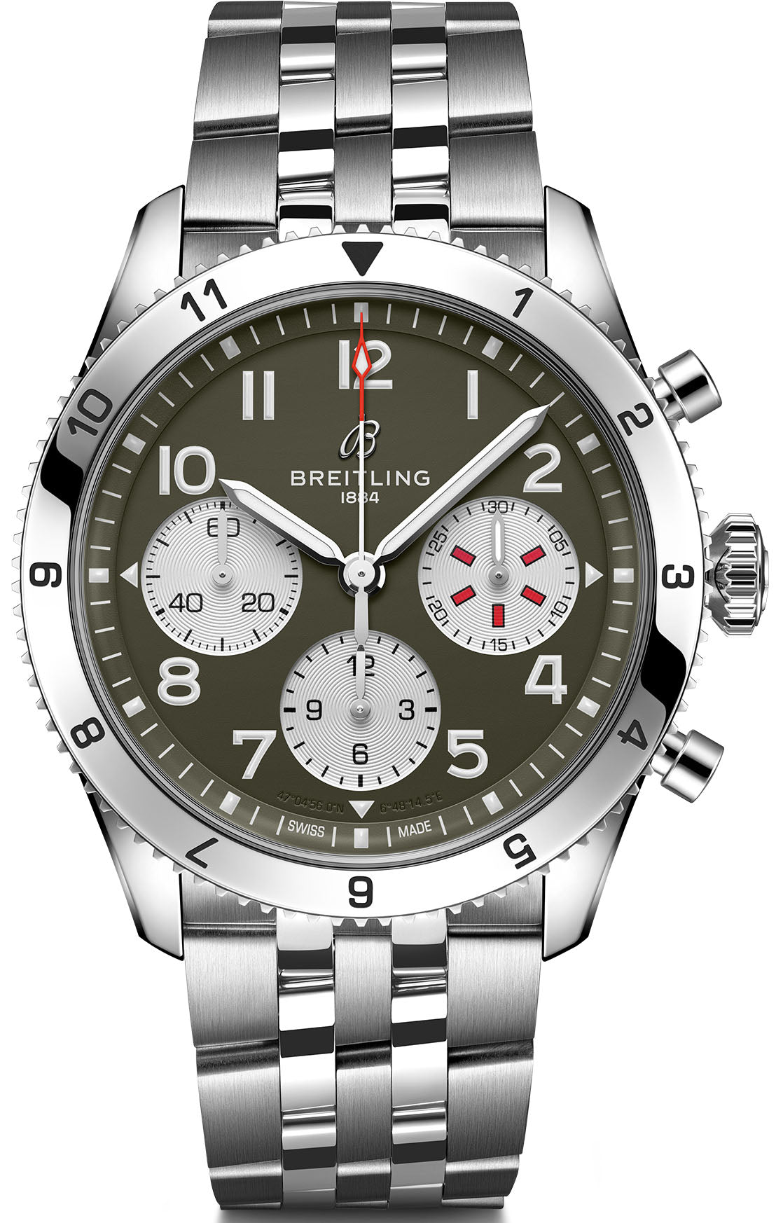 Breitling Watch Classic AVI Chronograph 42 Curtiss Warhawk Bracelet
