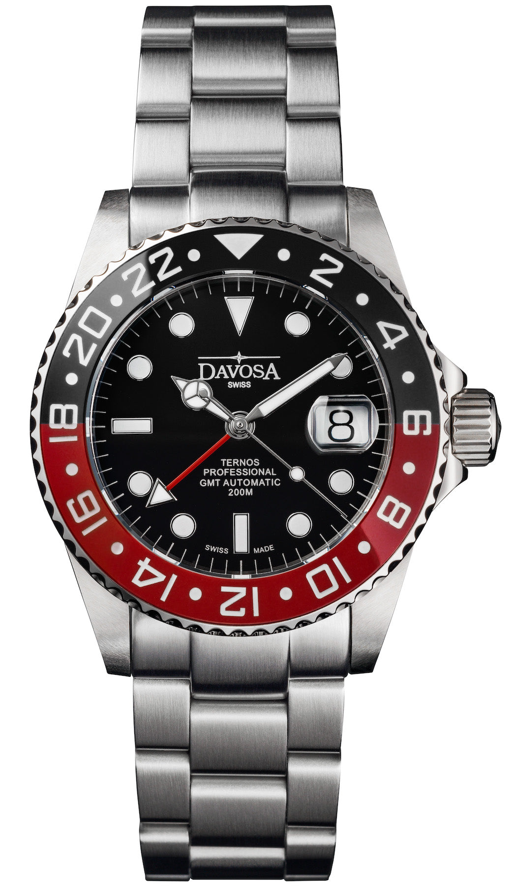 Davosa Watch Ternos Professional GMT Tri Bracelet - Black