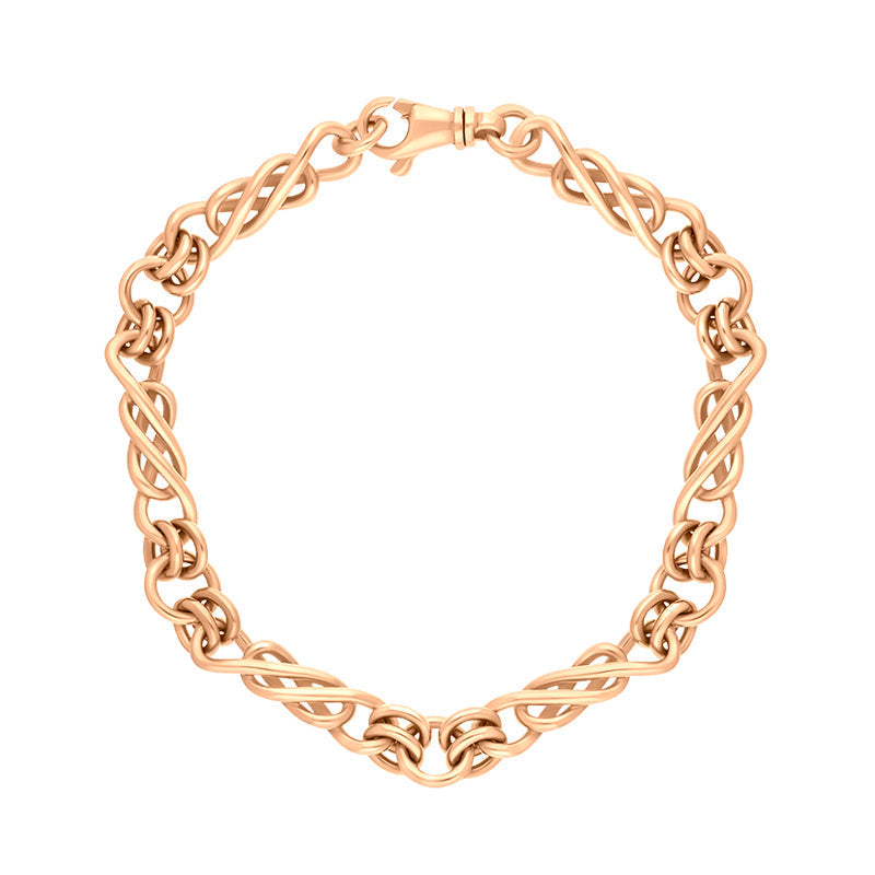 18ct Rose Gold Celtic Twist Handmade Bracelet