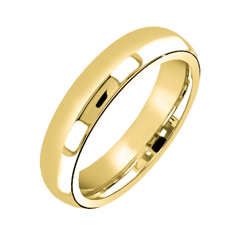 18ct Yellow Gold D Shaped Heavy Gauge Wedding Ring 2.5mm - Y