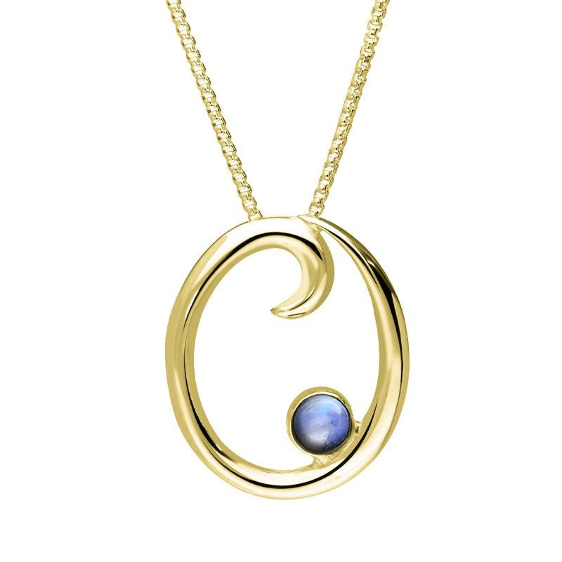 18ct Yellow Gold Moonstone Love Letters Initial O Necklace - Yellow Gold