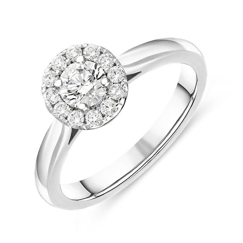 18ct White Gold 0.28ct Diamond Round Cluster Ring
