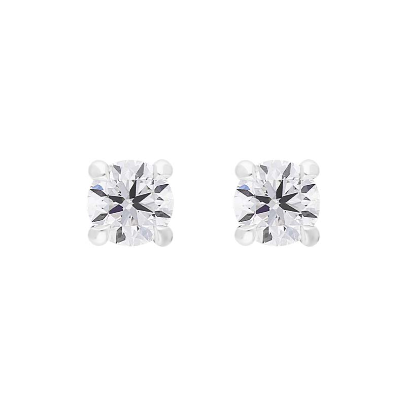 18ct White Gold 0.50ct Diamond Solitaire Stud Earrings