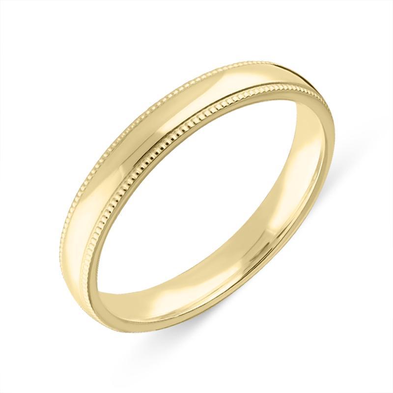 18ct Yellow Gold 3mm Light Court Shaped Wedding Ring