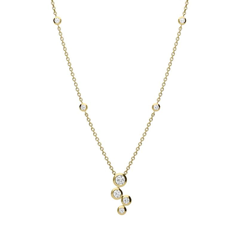 Hans D. Krieger 18ct Rose Gold 0.67ct Diamond Bubble Necklace