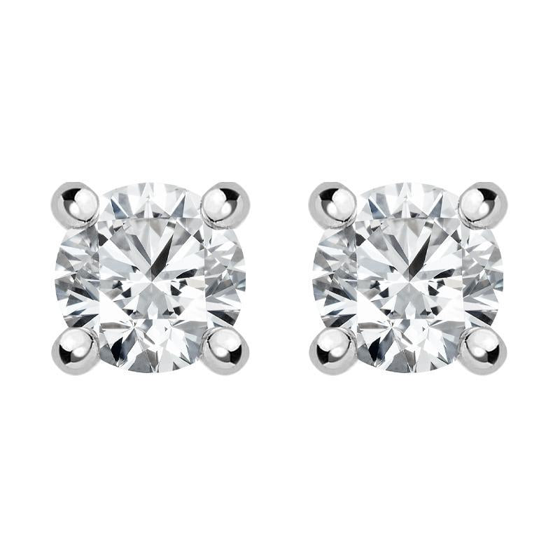 18ct White Gold 0.60ct Diamond Solitaire Stud Earrings