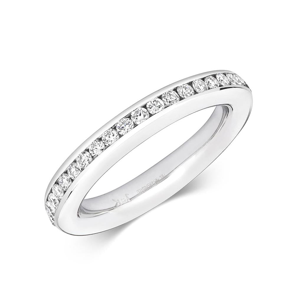 18ct White Gold 1.00ct Diamond Brilliant Cut Eternity Ring - J.5