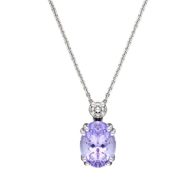 18ct White Gold 26.43ct Amethyst Diamond Necklace
