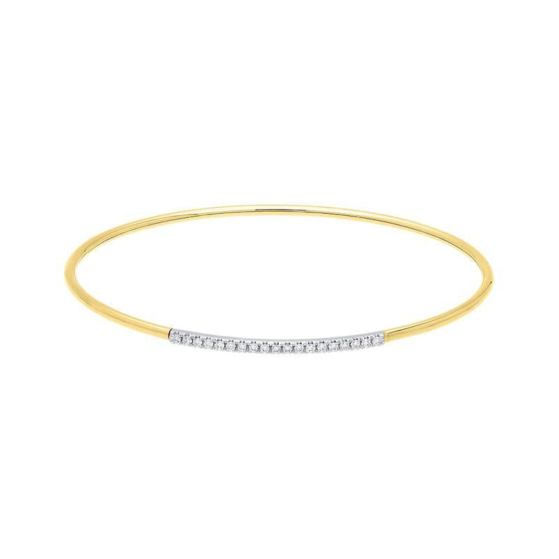 18ct Yellow Gold 0.18ct Diamond Bangle