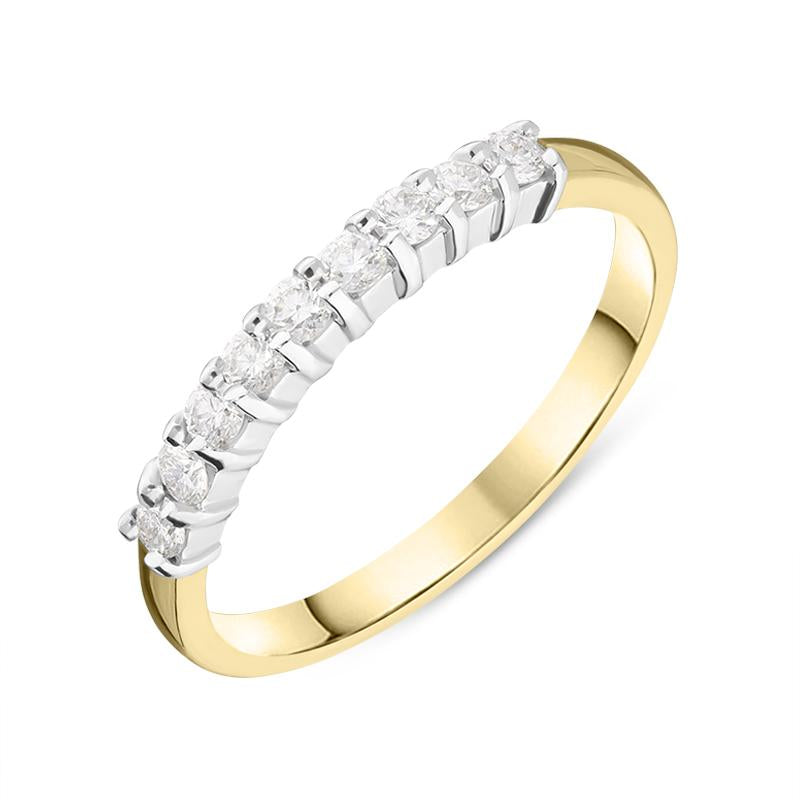 18ct Yellow Gold 0.25ct Diamond Claw Set Wedding Eternity Ring
