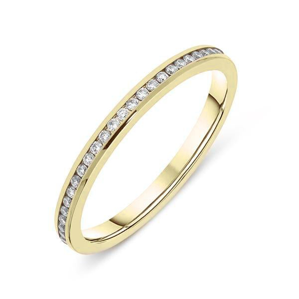 18ct Yellow Gold 0.28ct Diamond Brilliant Cut Wedding Eternity Ring - TITLE Yellow Gold