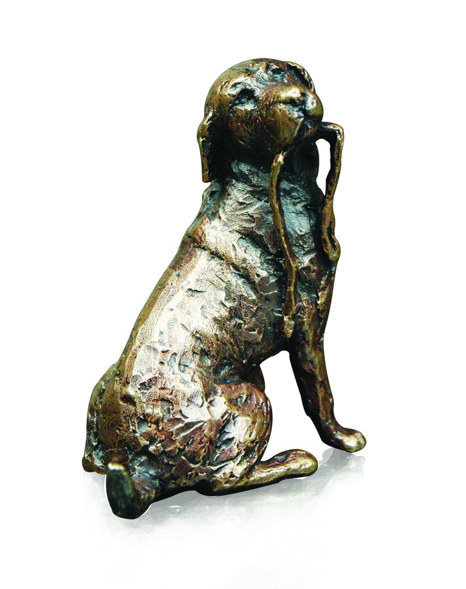 Art In Bronze Labrador with Lead Figurine