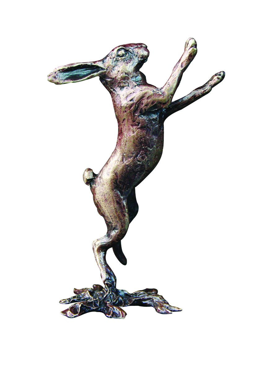 Art In Bronze Boxing Hare Figurine