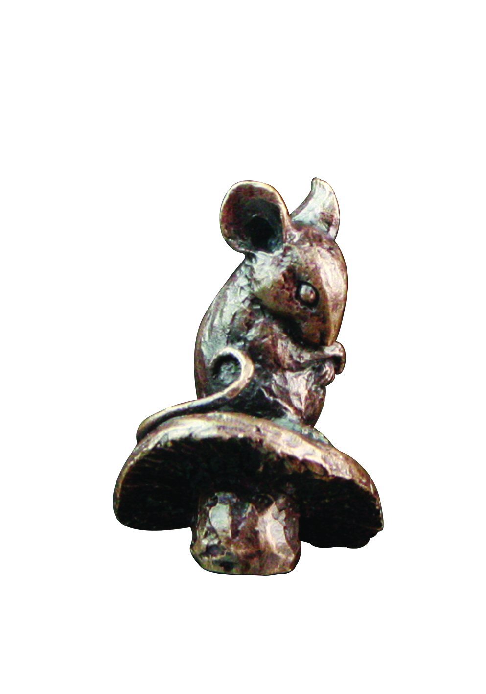 Art In Bronze Mouse on Toadstool Figurine