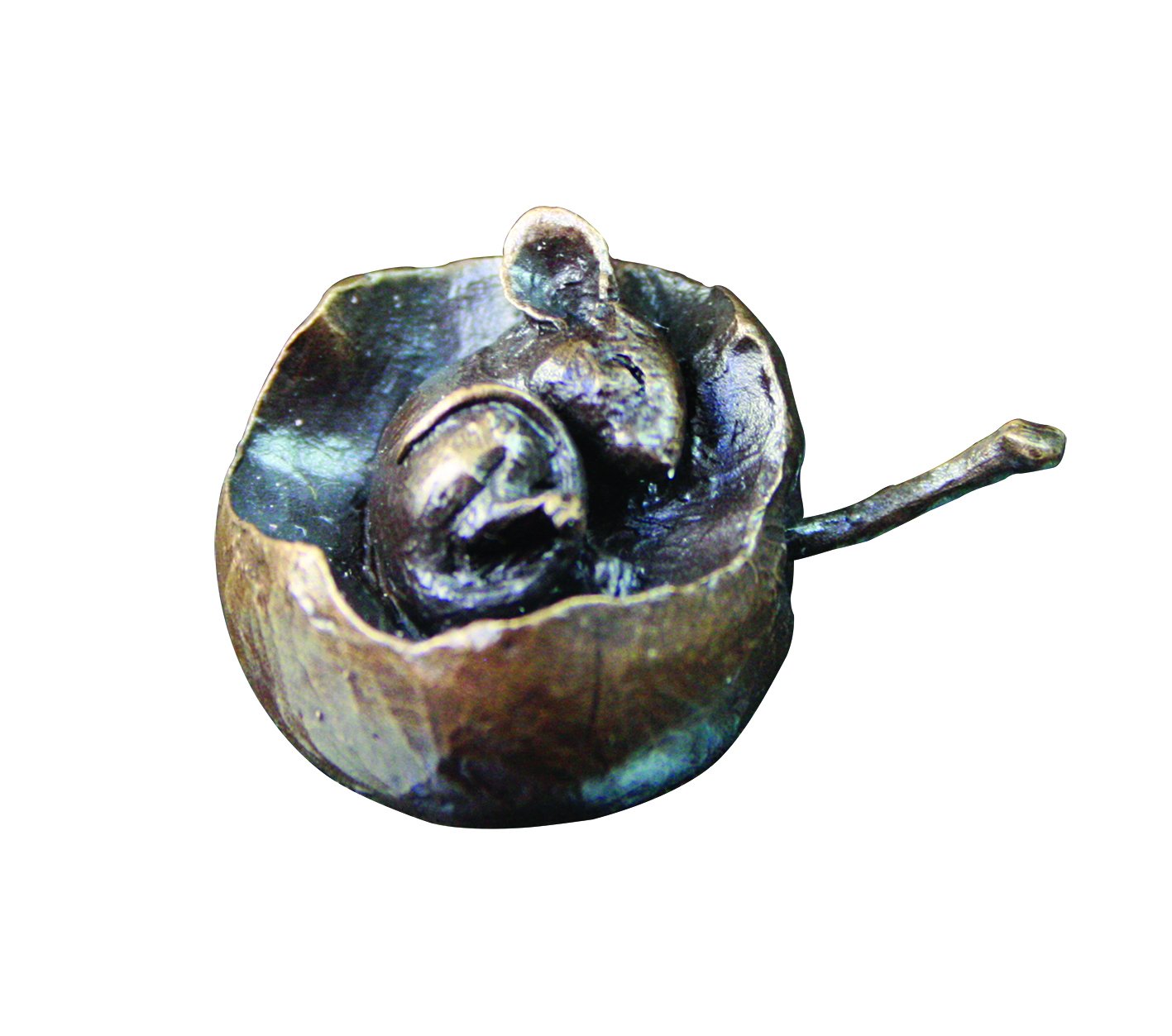 Art In Bronze Mouse in Apple Figurine