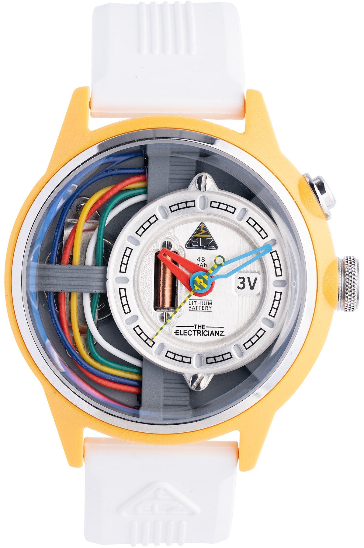 Electricianz Watch Nylon Cable Z Rubber 45mm - Silver