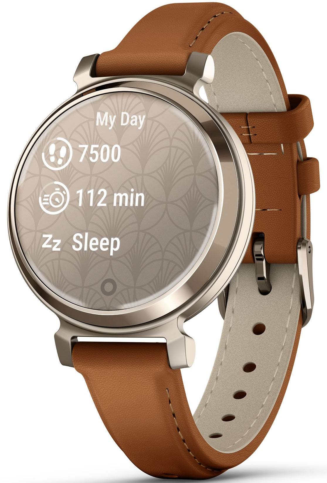 Garmin Watch Lily 2 Classic Cream Gold & Tan Leather
