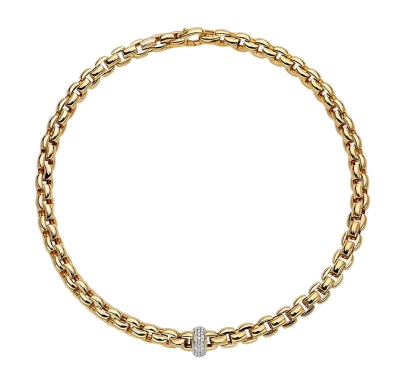 Fope Eka 18ct Yellow Gold 0.58ct Diamond Necklace