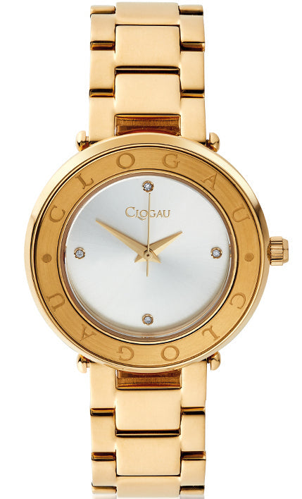 Clogau Watch Yellow Gold Diamond Ladies - Silver