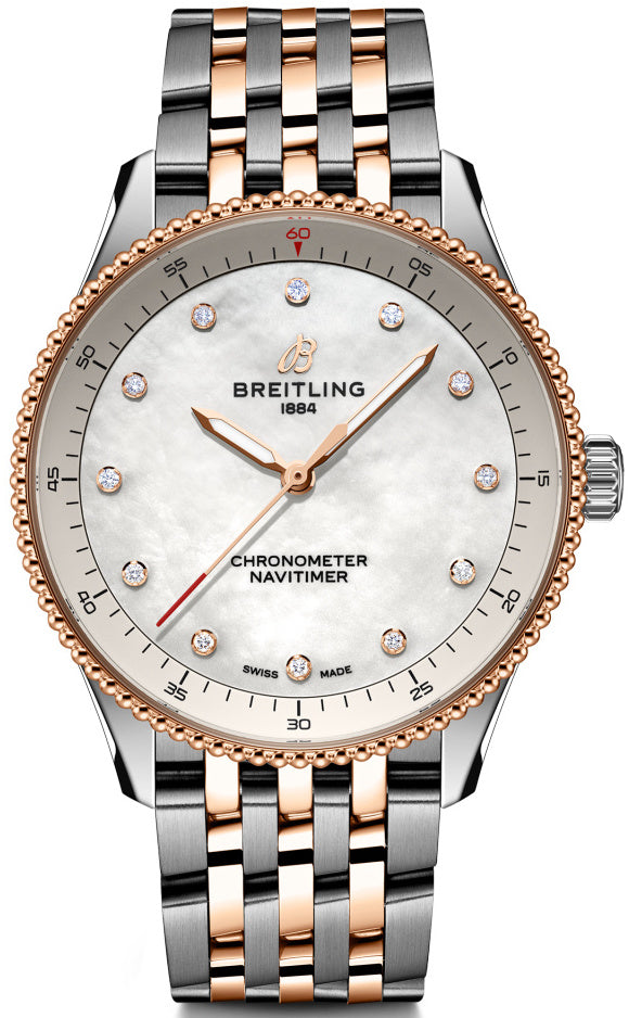 Breitling Watch Navitimer 32 Steel & 18k Red Gold