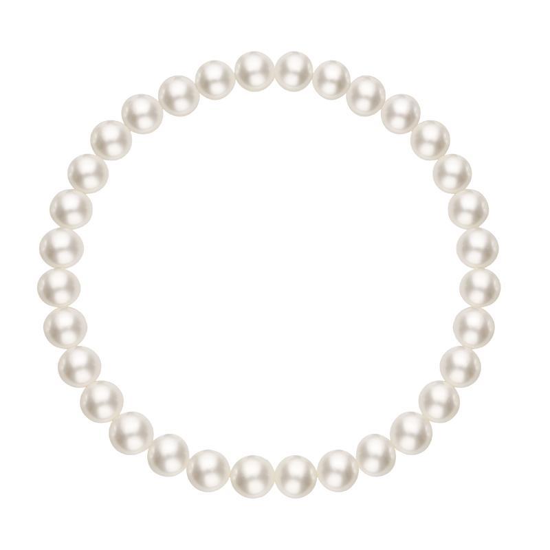 6-6.5mm White Pearl Stretch Bracelet