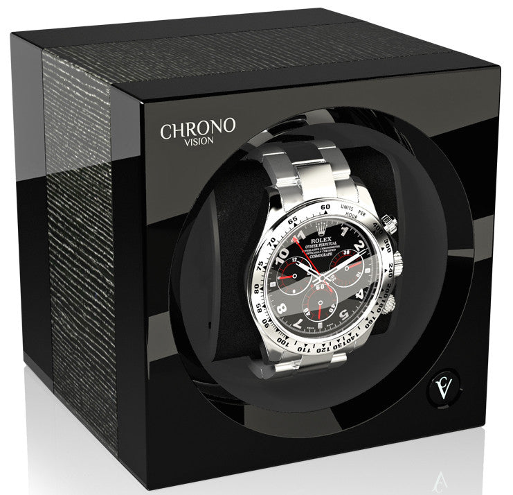 Chronovision One Watch Winder Bluetooth Argento High Gloss Black High Gloss - Black