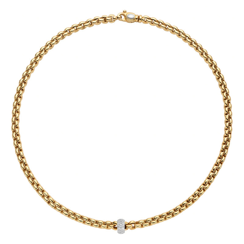 Fope Flex'It Eka 18ct Yellow Gold 0.37ct Diamond Necklace